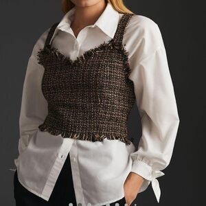 Mare x Anthropologie tweed crop top